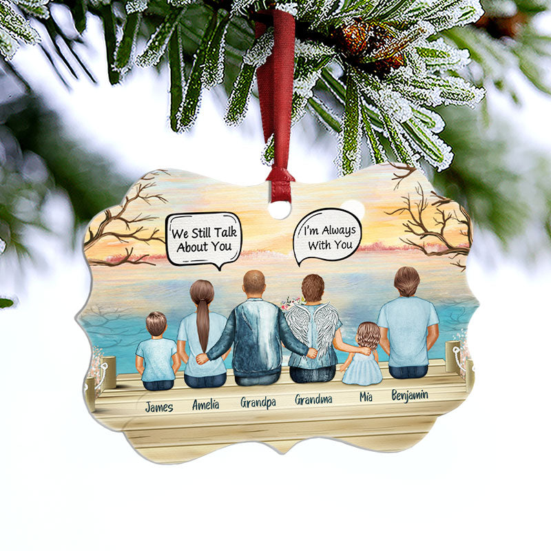 Still Talk About You Grandparents Grandkid Grandpa Grandma Skin - Memorial Gift - Personalized Custom Wooden Ornament, Aluminum Ornament