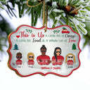 Family This Is Us A Little Bit Of Crazy - Personalized Wooden Ornament