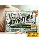 Wedding Our Greatest Adventure Custom Wood Rectangle Sign