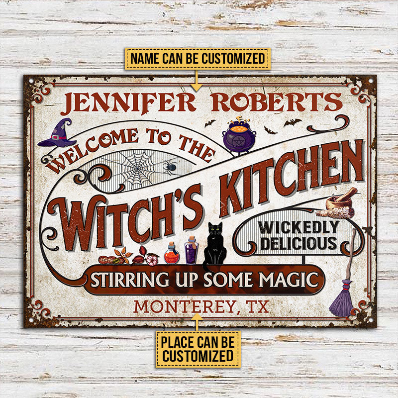 Witch Kitchen Stirring Up Some Magic Custom Classic Metal Signs