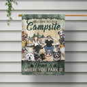 Where Family And Friends Make Memories - Gift For Pet, Camping Lovers, Campsite, Camping Decor, Couple, Family - Personalized Custom Flag