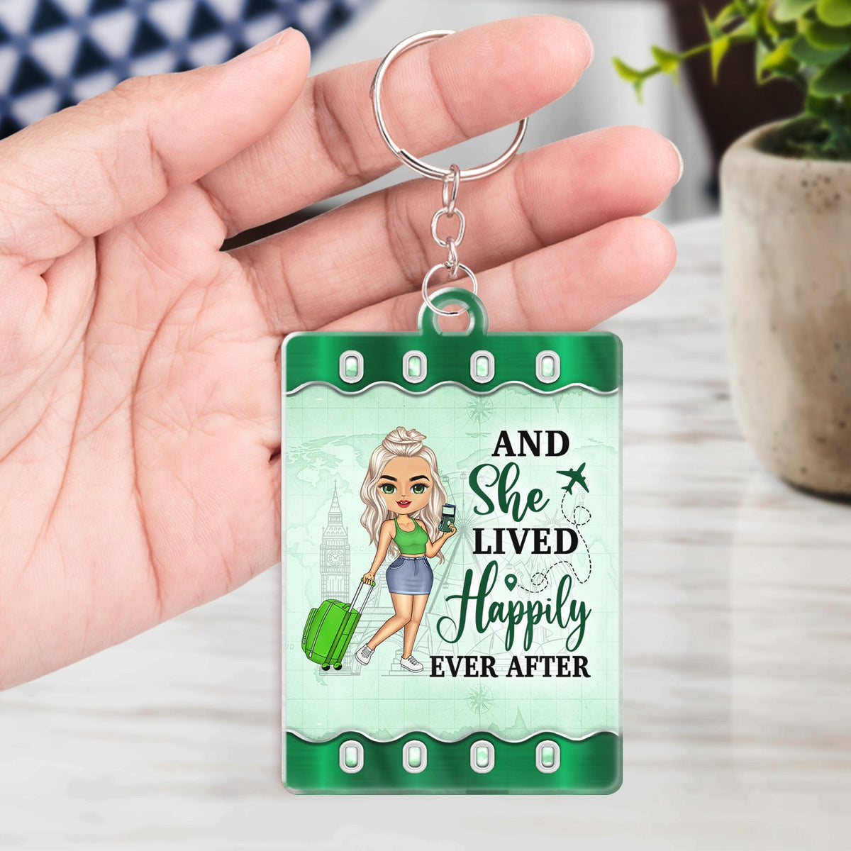 Just A Girl Boy Who Loves Traveling Cruising - Birthday Gift For Travel Lovers - Personalized Custom Acrylic Keychain