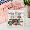 You Are The Reason I Don't Punch People At Work Colorful - Funny, Anniversary, Birthday Gifts For Colleagues, Coworker, Besties - Personalized Custom Acrylic Keychain