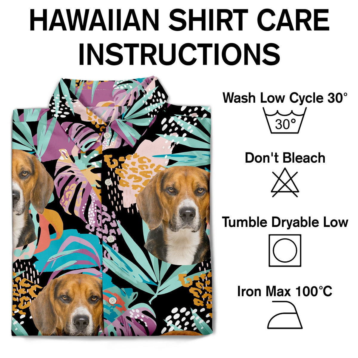 Custom Photo Funny Family Pet Face Purple Tropical - Gift For Pet Lovers, Dog Lovers, Cat Lovers - Personalized Hawaiian Shirt