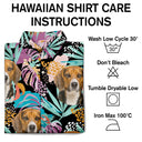 Custom Photo Funny Family Pet Face Purple Tropical - Gift For Pet Lovers, Dog Lovers, Cat Lovers - Personalized Hawaiian Shirt