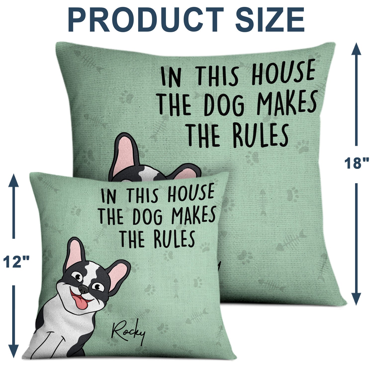 We Rule The House Funny Dog Version - Home Decor, Birthday, Funny, Housewarming Gift For Dog Lovers - Personalized Pillow