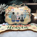 Christmas Family A Letter From Heaven To You - Memorial Gift - Personalized Wooden Card With Pop Out Medallion Ornament