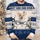 Custom Photo Funny Pet Face Best Dog Mom Ever - Christmas Gift, Gift For Dog Lovers, Dog Mom, Dog Dad, Pet Lovers - Personalized Unisex Ugly Sweater