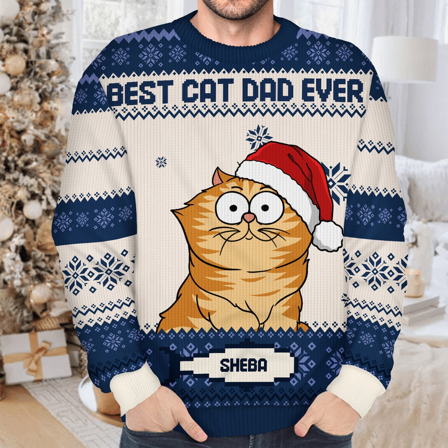 Best Cat Mom Ever - Christmas Gift, Gift For Cat Lovers, Cat Mom, Cat Dad, Pet Lovers - Personalized Unisex Ugly Sweater