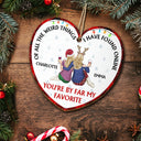 Of All The Weird Things - Christmas Gift For Couples, Wife, Husband - Personalized Custom Shaped Wooden Ornament