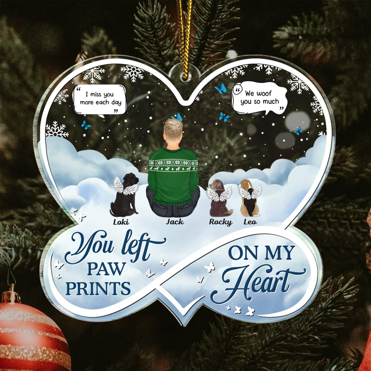 If Love Could Have Saved You - Christmas Memorial Gift For Pet Lovers, Dog Mom, Dog Dad, Cat Mom, Cat Dad - Personalized Custom Shaped Acrylic Ornament