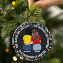 Our Memories Are Countless, Our Friendship Is Endless - Christmas Gifts For Besties, Soul Sisters - Personalized Circle Ceramic Ornament