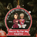 Of All The Weird Things Cartoon - Christmas Gift For Couples, Husband, Wife - Personalized Custom Shaped Acrylic Ornament