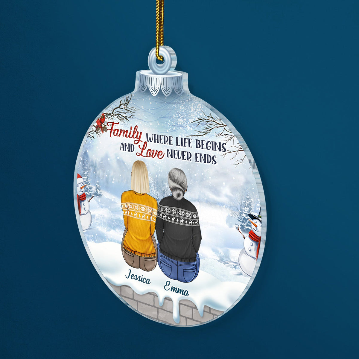 The Greatest Gift Our Parents Gave Us Was Each Other - Christmas Gift For Siblings, Parents - Personalized Custom Shaped Acrylic Ornament