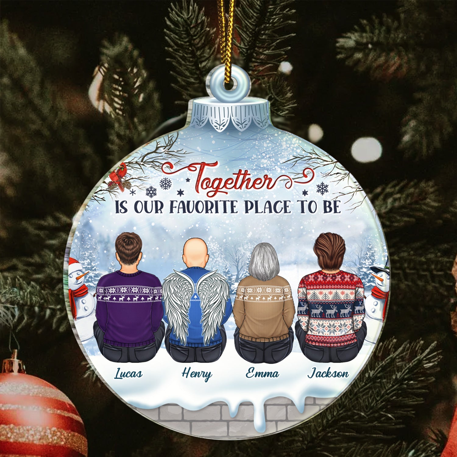 The Greatest Gift Our Parents Gave Us Was Each Other - Christmas Gift For Siblings, Parents - Personalized Custom Shaped Acrylic Ornament