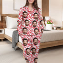 Custom Photo Love - Birthday, Anniversary Gift For Spouse, Husband, Wife, Couple - Personalized Long Pajamas Set