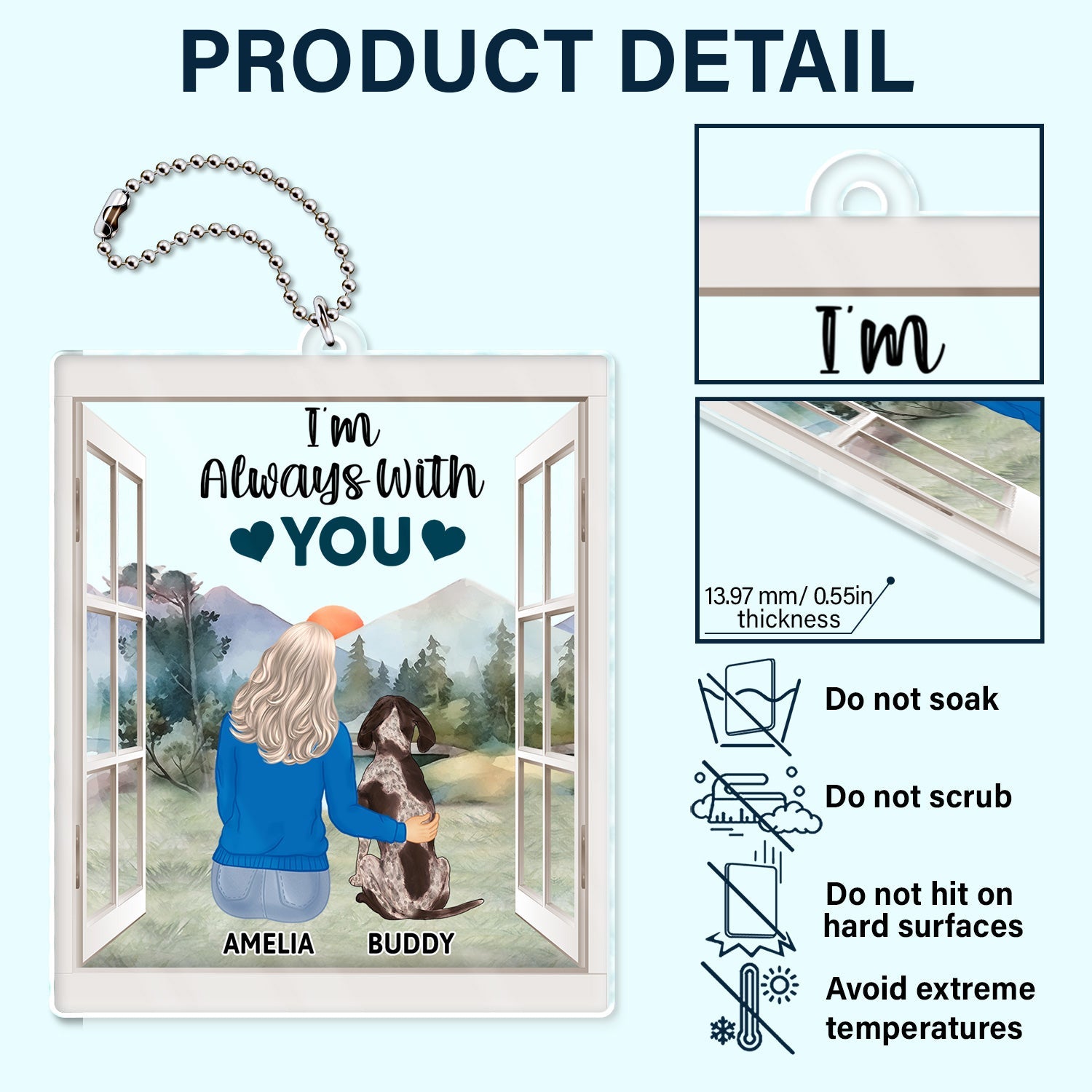 A Bond That Can't Be Broken - Gift For Dog Lovers, Dog Mom, Dog Dad - Personalized Acrylic Car Hanger