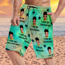 Custom Photo Funny I Love My Lover - Gift For Husband, Boyfriend - Personalized Unisex Beach Shorts