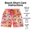 Custom Photo Funny I Love My Lover - Gift For Husband, Boyfriend - Personalized Unisex Beach Shorts