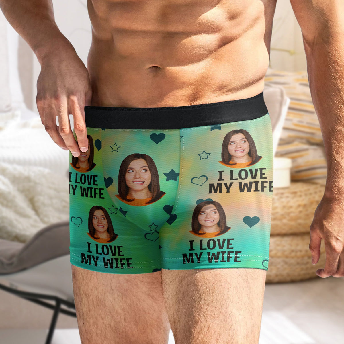 Custom Photo Funny I Love My Lover - Gift For Husband, Boyfriend - Personalized Men's Boxer Briefs