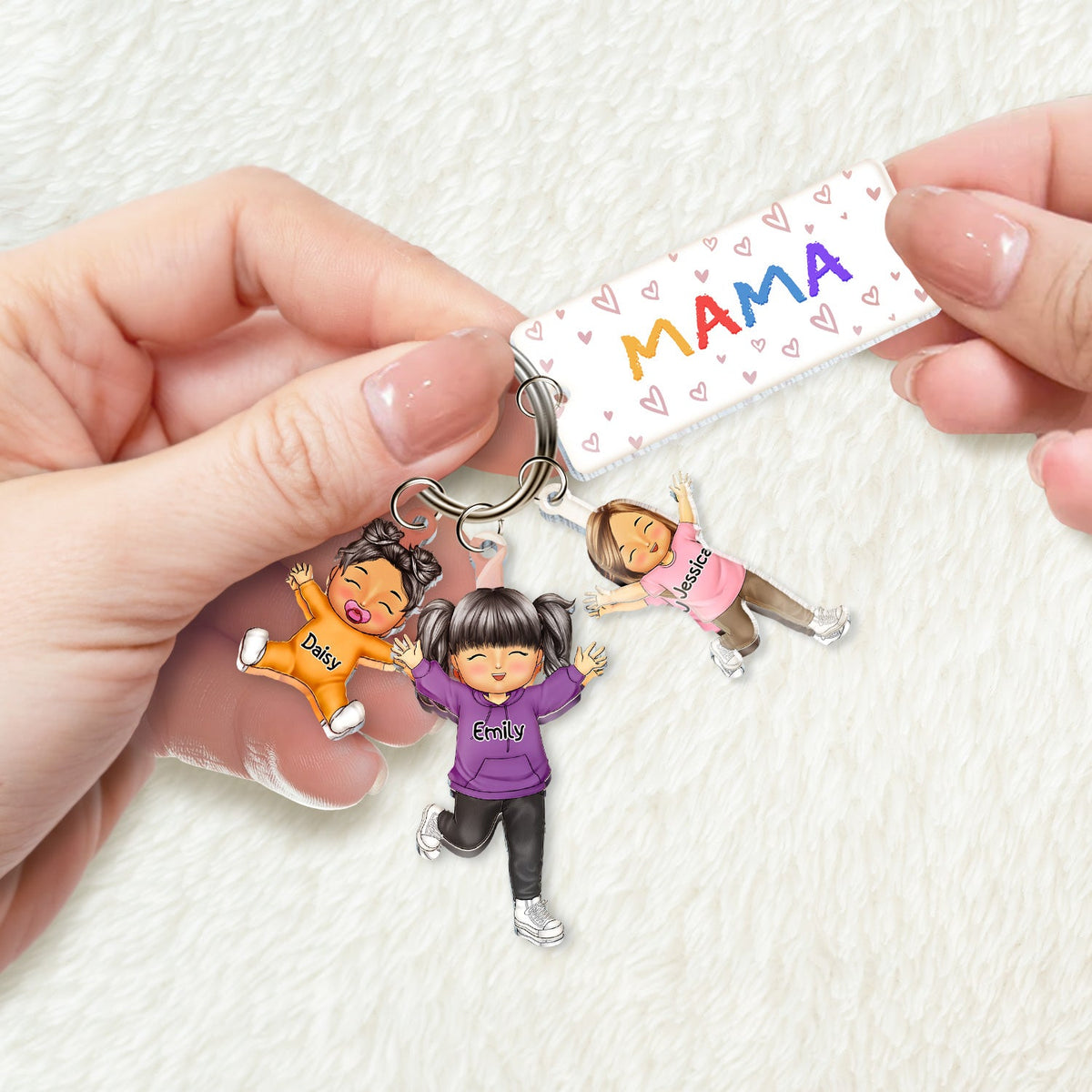 Our Grandkids - Loving Gift For Grandma, Grandparents, Mother - Personalized Acrylic Tag Keychain