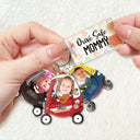 Custom Photo Drive Safe Daddy - Birthday, Loving Gift For Dad, Father, Papa, Grandpa - Personalized Acrylic Tag Keychain