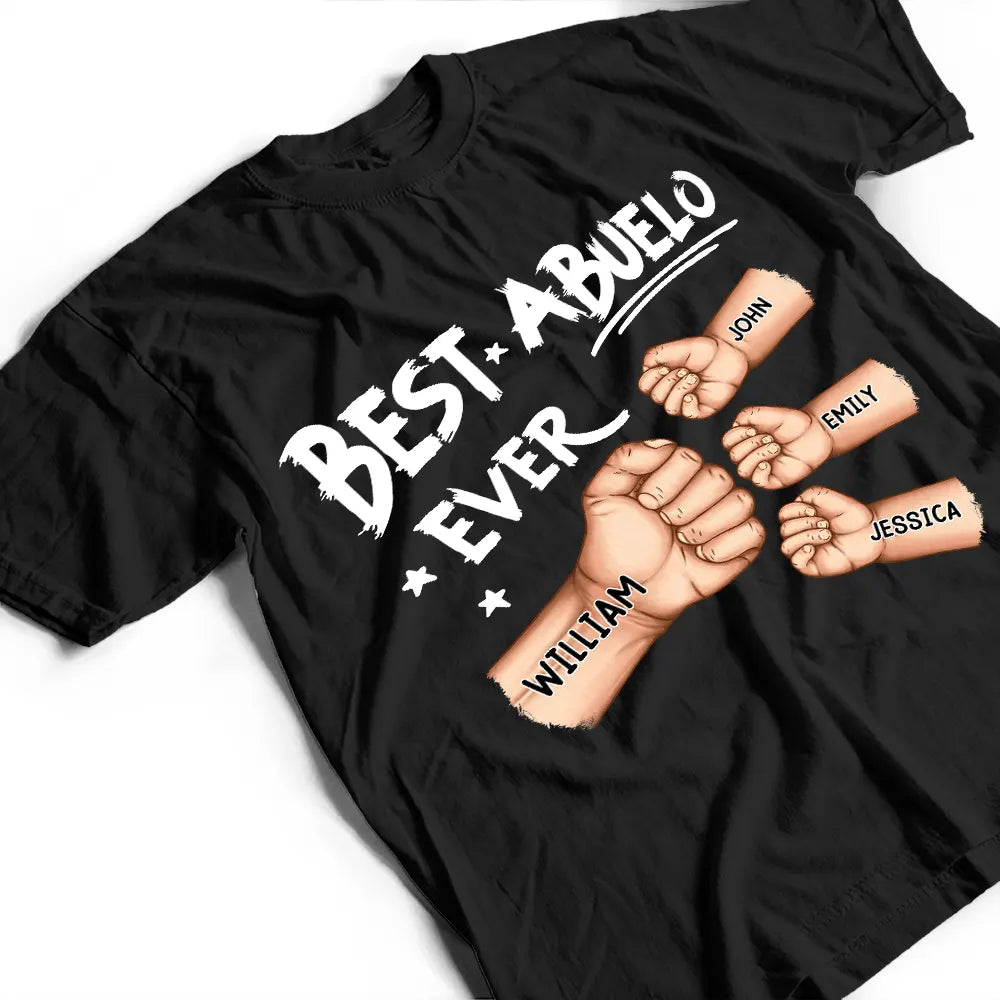 Best Dad Grandpa Ever Fist Bump - Personalized T Shirt