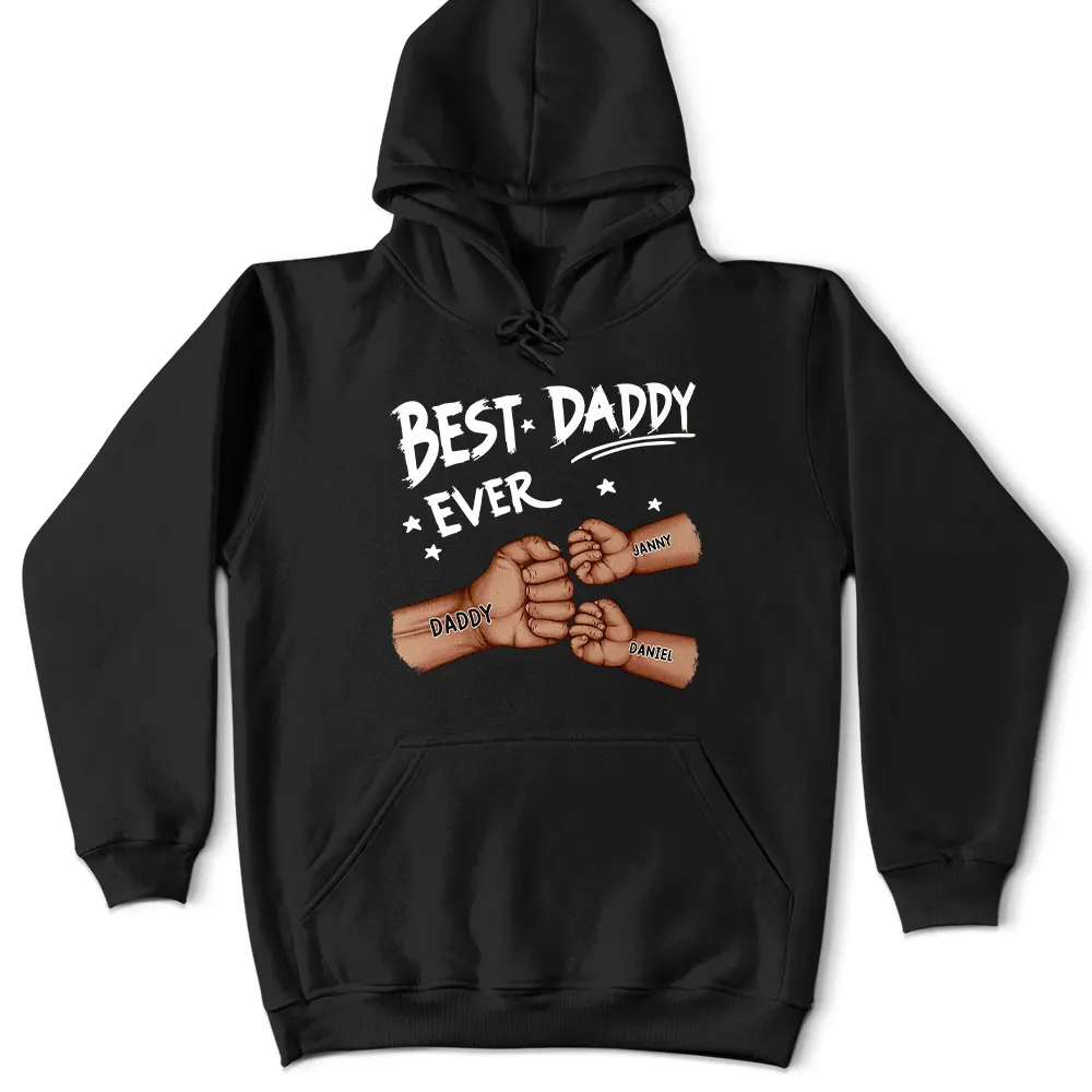 Best Dad Grandpa Ever Fist Bump - Personalized T Shirt