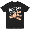 Best Dad Grandpa Ever Fist Bump - Personalized T Shirt