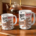 Best Dad Grandpa Ever Fist Bump - 3D Inflated Effect Printed Mug, Personalized White Edge-to-Edge Mug