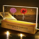 Grandma's Garden Birth Month Flowers - Personalized Rectangle LED Light