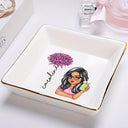 Birth Month Flowers Woman Bloom Where You're Planted - Personalized Ring Dish