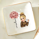 Birth Month Flowers Woman Bloom Where You're Planted - Personalized Ring Dish