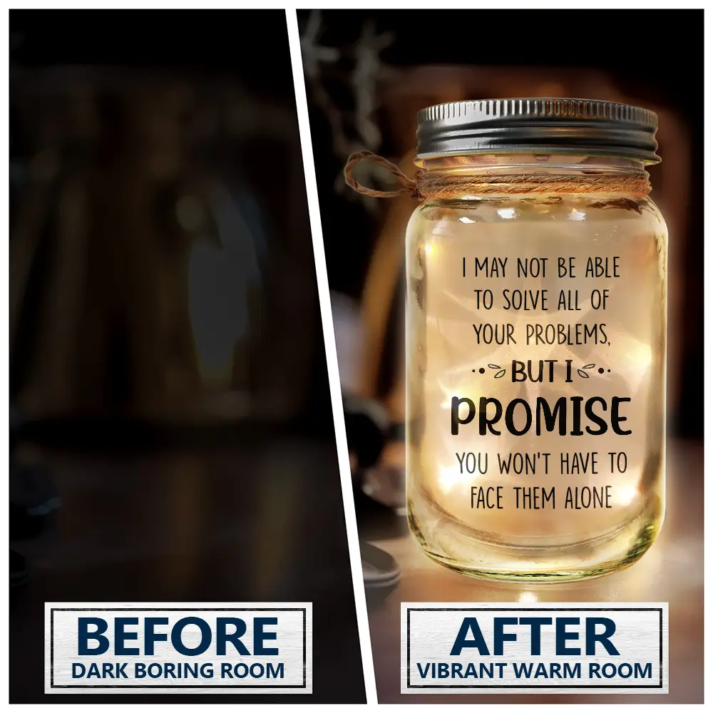 Through Thick & Thin I Promise Besties Turban Women - Personalized Mason Jar Light