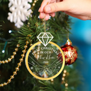 Ring Shape Holding Hands First Christmas - Personalized Custom Shaped Acrylic Ornament