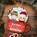 Gift For Grandma, Gift For Mother, Gift For Kids - Blessed To Be Called Grandma Nana - Personalized Wooden Cutout Ornament