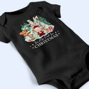 Christmas,Happy,Gift For Kids,Grandpa - Grandkids,New baby - Baby's First Christmas - Personalized Baby Onesie