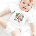 Christmas,Happy,Gift For Kids,Grandpa - Grandkids,New baby - Baby's First Christmas - Personalized Baby Onesie