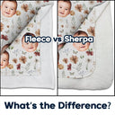 New baby, Gift For Kids - Custom Photo Baby Kid Face - Personalized Fleece Blanket, Sherpa Blanket