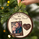 Gift For Couples - Custom Photo The Year I Found My Missing Piece Couples - Personalized 2-Layered Wooden Ornament