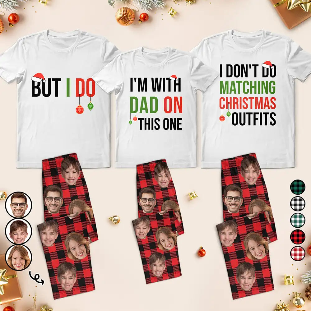 Family - Custom Photo Family Matching Christmas Outfits - Personalized Loungewear Set