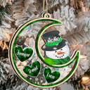 Gift For Grandparents - Papa Nana Snowman Christmas Grandparents - Personalized 2-Layered Mix Ornament