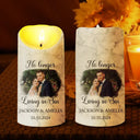 Custom Photo No Longer Living In Sin Wedding Couples - Personalized Flameless LED Candle