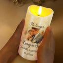 Custom Photo No Longer Living In Sin Wedding Couples - Personalized Flameless LED Candle