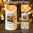 Custom Photo No Longer Living In Sin Wedding Couples - Personalized Flameless LED Candle