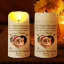 Dog Lovers, Pet Lovers, Memorial, Cat Lovers - Custom Photo Memorial A Faithful Companion Dog Cat - Personalized Flameless LED Candle