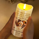 Dog Lovers, Pet Lovers, Memorial, Cat Lovers - Custom Photo Memorial A Faithful Companion Dog Cat - Personalized Flameless LED Candle