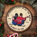 My Favorite Place In All The World Christmas Couple - Personalized 2-Layered Wooden Ornament