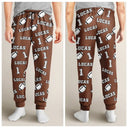 Funny Sports Pattern Baseball Volleyball Basketball - Personalized Pajama Pants