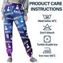 Funny Sports Pattern Baseball Volleyball Basketball - Personalized Pajama Pants